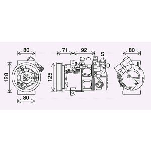 Compressor, ar condicionado AVA COOLING RTAK636