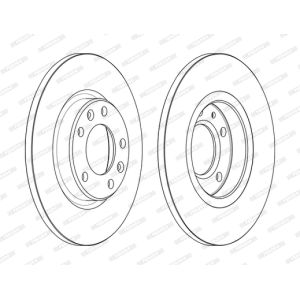 Dischi freno FERODO DDF2569C posteriore, completo, 2 pezzo