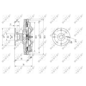 Koppeling, radiatorventilator NRF 49576
