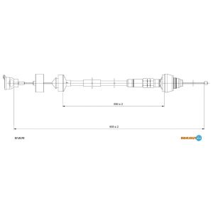 Seilzug, Kupplungsbetätigung ADRIAUTO 07.0179