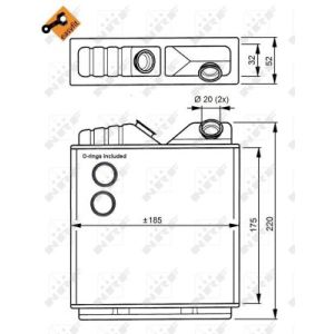 Wärmetauscher, Innenraumheizung NRF 58146