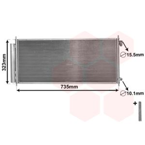 Condenseur (climatisation) VAN WEZEL 25005222