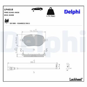 Remblokset DELPHI LP4018