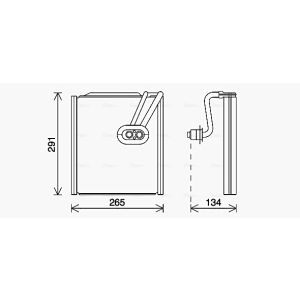 Evaporador, ar condicionado AVA COOLING KAV292