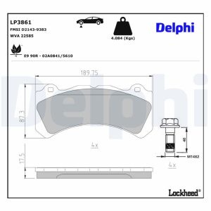 Levyjarrun jarrupalasarja DELPHI LP3861