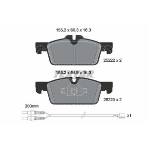 Conjunto de pastilhas de travão TEXTAR 2522204, frente