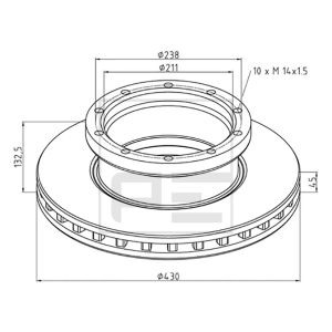 Bromsskiva PETERS 016.677-00A