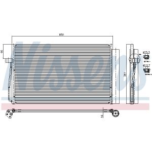 Condensator, airconditioning NISSENS 94747