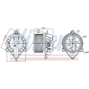 Ventilatore interno NISSENS 87174