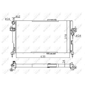 Radiador, refrigeración de motor Economy Class NRF 58282A