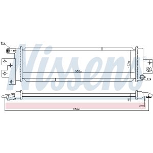 Radiator, motorkoeling NISSENS 606843