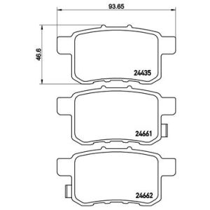 Juego de pastillas de freno BREMBO P 28 072, atrás