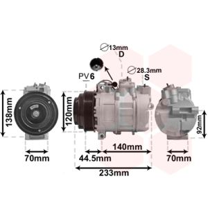 Compressor, ar condicionado VAN WEZEL 3000K277