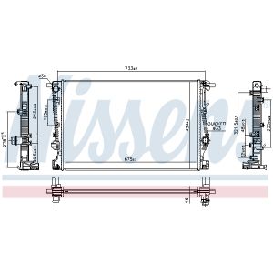 Radiatore, raffreddamento motore NISSENS 606524