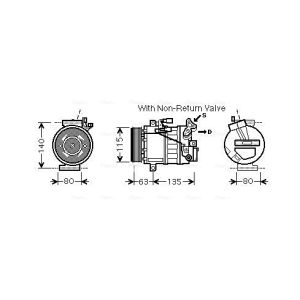 Compresor, aire acondicionado AVA COOLING RTAK487