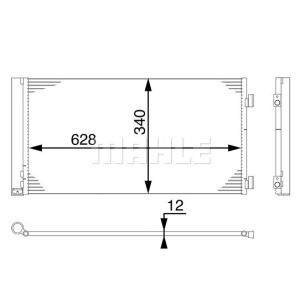 Condensador, aire acondicionado BEHR MAHLE AC 751 000S