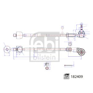 Barra de rodadura FEBI BILSTEIN 182409