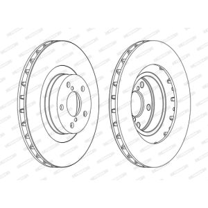 Bremsscheiben FERODO DDF1175C vorne, belüftet, 2 Stück