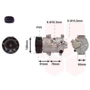 Kompressor för luftkonditionering VAN WEZEL 5300K581