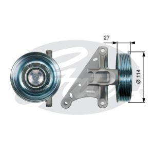 Polea inversión/guía, correa trapezoidal  GATES T36429