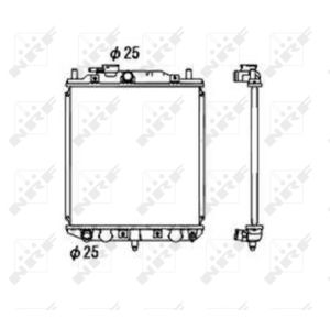 Radiador, refrigeración de motor NRF 53673