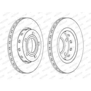 Bremsscheiben FERODO DDF1887C hinten, belüftet, 2 Stück