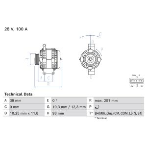 Drehstromgenerator BOSCH 0 986 084 290