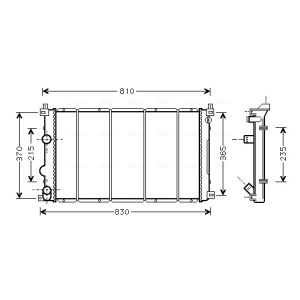 Radiador de motor AVA COOLING RT2361