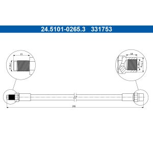 Flexible de frein ATE 24.5101-0265.3