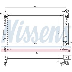 Jäähdytin, moottorin jäähdytys NISSENS 628984