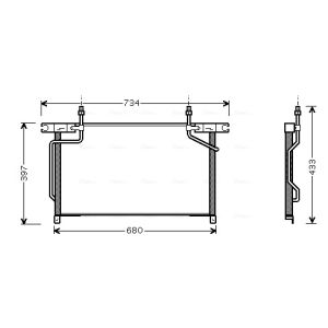 Condensador, sistema de ar condicionado AVA COOLING DN5213