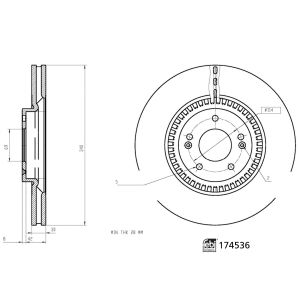 Disco de travão FEBI BILSTEIN 174536, 1 Peça
