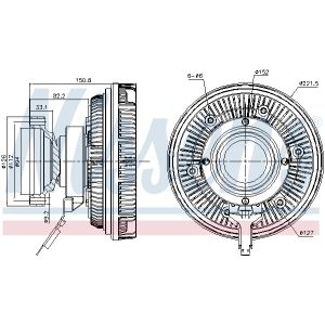 Koppeling, radiatorventilator NISSENS 86250