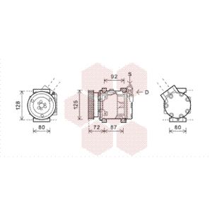 Compressor, ar condicionado VAN WEZEL 4300K468