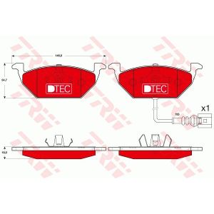 Remblokset, schijfrem DTEC COTEC TRW GDB1658DTE