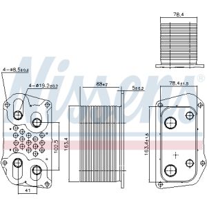 Enfriador de aceite, aceite de motor NISSENS 91259