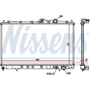 Radiador, refrigeración de motor NISSENS 62839