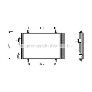 Condensatore, impianto di climatizzazione AVA COOLING PEA5193D AVA