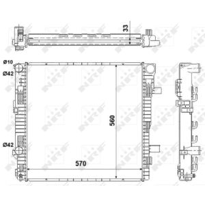 Radiator, motorkoeling NRF 53895