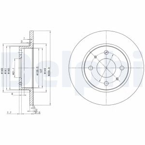 Disque de frein DELPHI BG2379