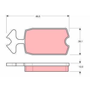 Bremsbelagsatz, Scheibenbremse TRW GDB127