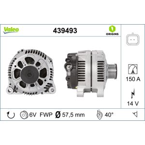 Alternador, generador VALEO 439493