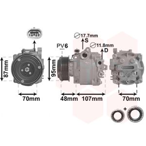 Compressor, ar condicionado VAN WEZEL 3700K659