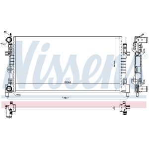 Radiador, refrigeración de motor NISSENS 606722