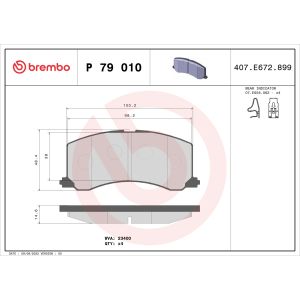 Levyjarrun jarrupalasarja BREMBO P 79 010