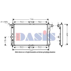 Radiador, arrefecimento do motor AKS DASIS 510011N