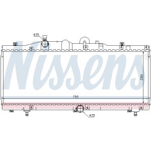 Kühler, Motorkühlung NISSENS 61671