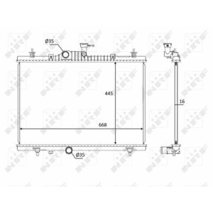 Radiator, motorkoeling NRF 58394