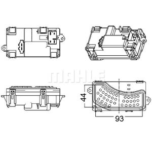 Regulador, ventilador habitáculo BEHR MAHLE ABR 5 000S