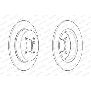 Bremsscheiben FERODO DDF2071C hinten, voll, 2 Stück